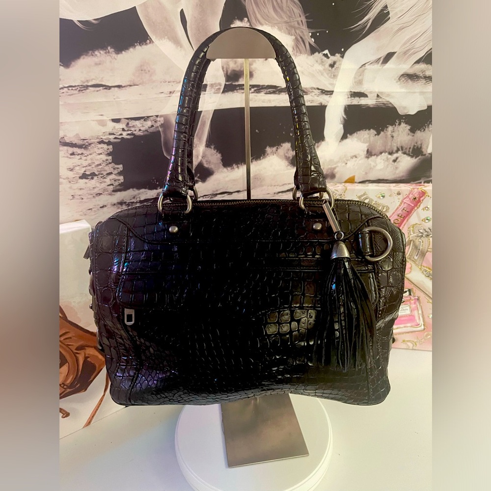 Rebecca Minkoff with a Glossy Crocodile-Patterned Handbag Like new